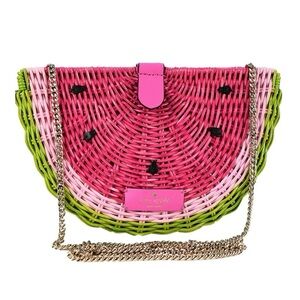 Kate Spade Picnic Perfect Watermelon Wicker Crossbody